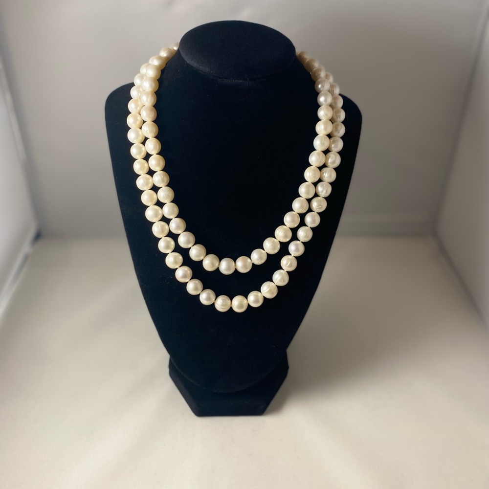 Elegant Cultured REAL Pearl Double Strand Necklace NWT